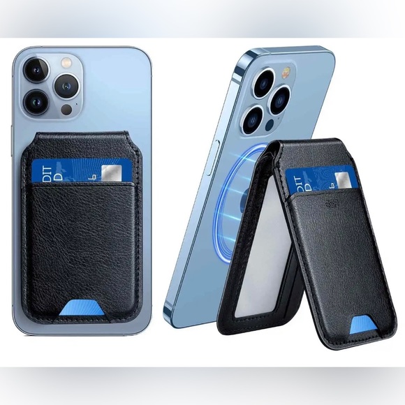 ESR HaloLock Vegan Leather Wallet Stand for iPhone 14/Plus/13/Pro/Max/12/Pro/Max - Picture 1 of 7